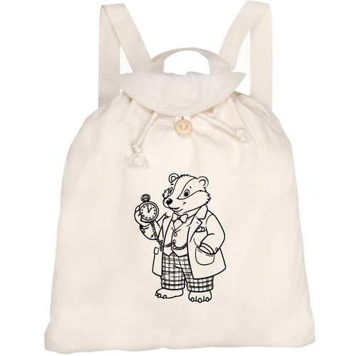 Badger with pocket watch - with, watch'