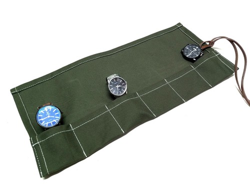 Canvas leather watch display - display, 6