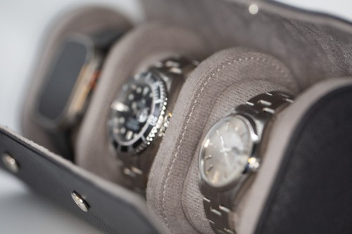 Black watch roll - watch, for